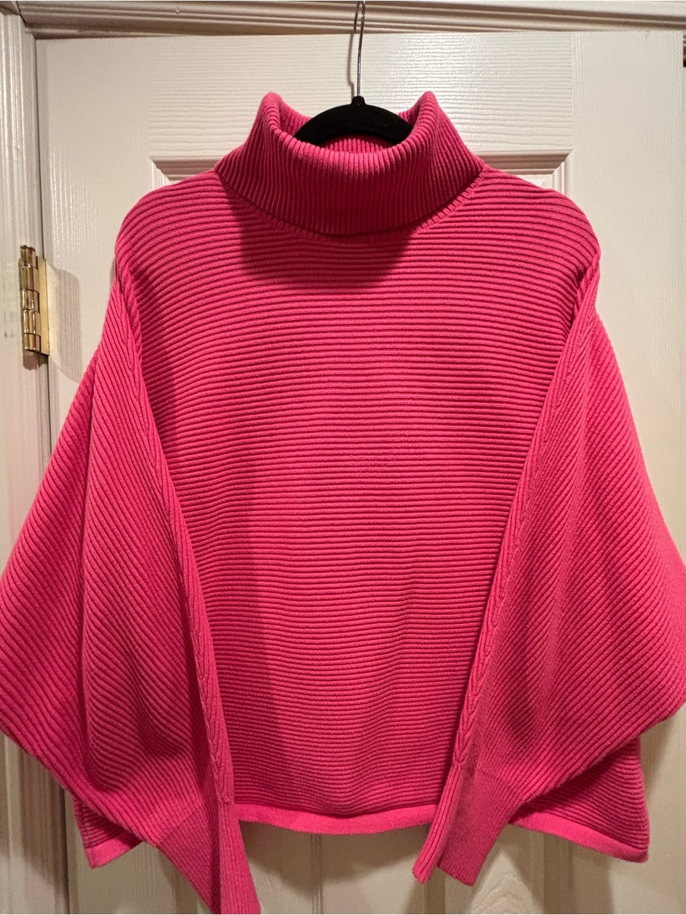 Old Navy Bright Pink Ribbed Turtleneck Sweater